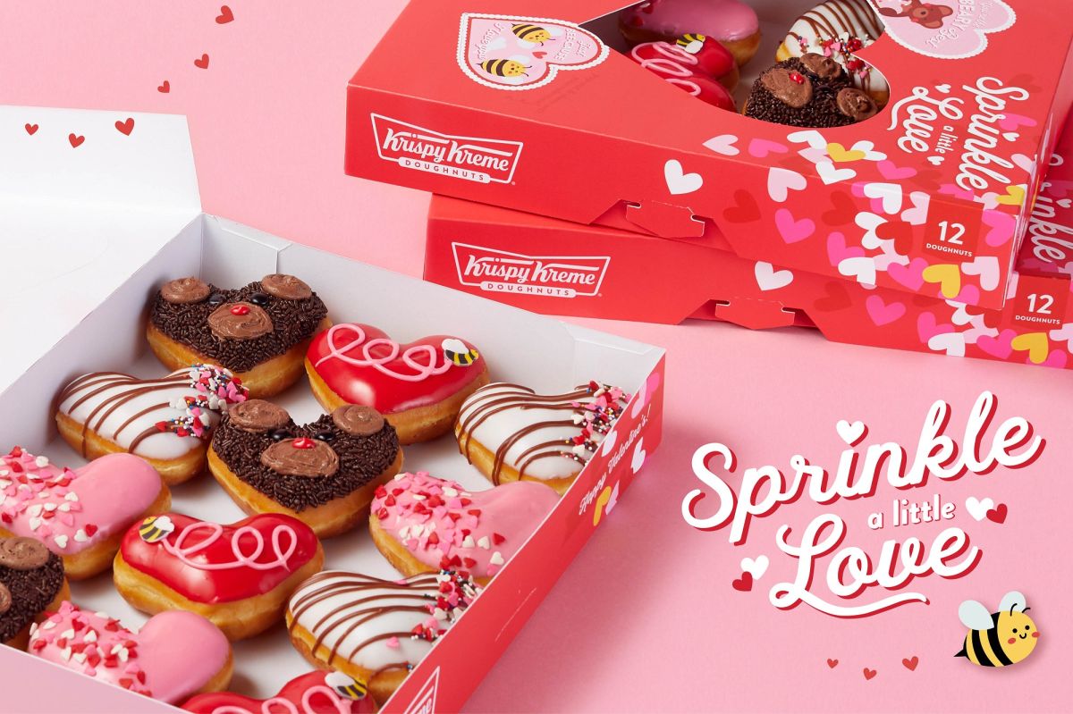 krispy-kreme-celebrates-valentine's-day-with-4-new-heart-shaped-donuts