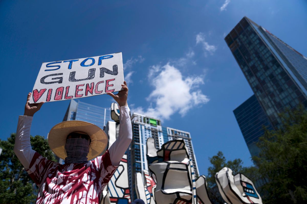 protests-are-recorded-during-the-annual-conference-of-the-national-rifle-association-(nra)-after-shooting-in-uvalde,-texas