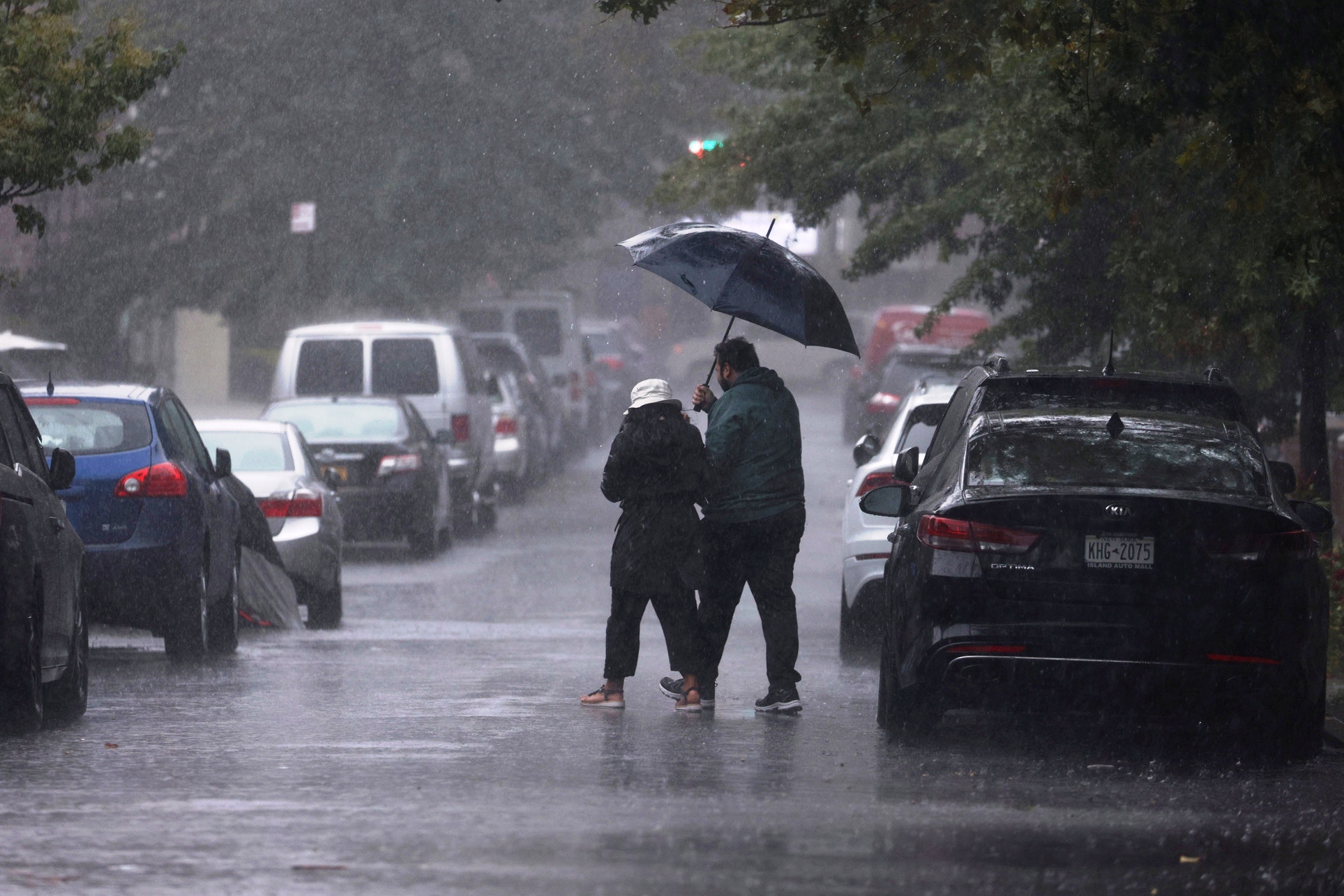 a-thousand-flights-are-canceled-and-metro-lines-are-closed-and-a-terminal-at-new-york's-lga-airport-is-flooded-after-several-hours-of-rain