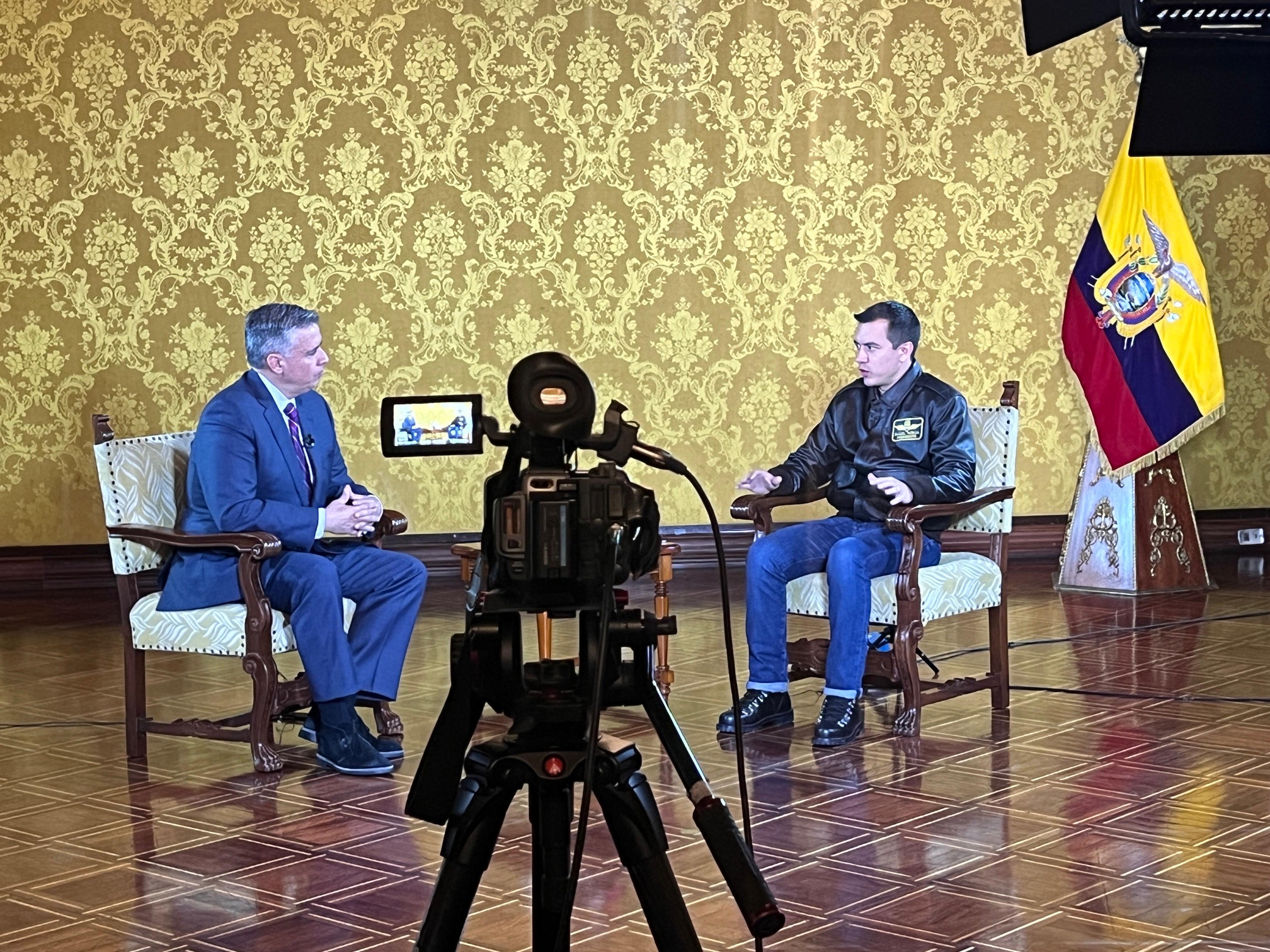 president-daniel-noboa-talks-about-security-in-ecuador-in-an-interview-with-cnn-in-spanish