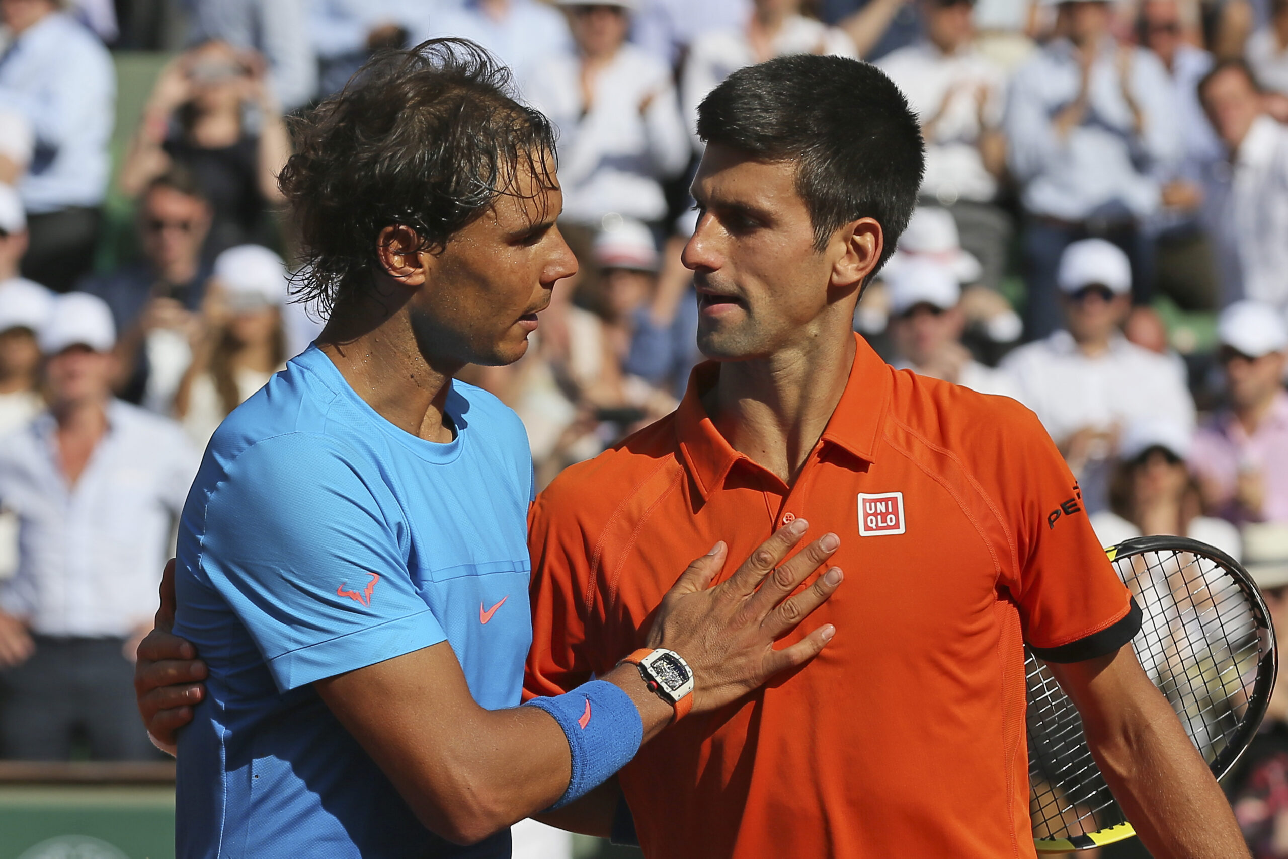 rafa-nadal-and-novak-djokovic-embrace-in-a-warm-embrace-when-they-meet-at-roland-garros-[video]