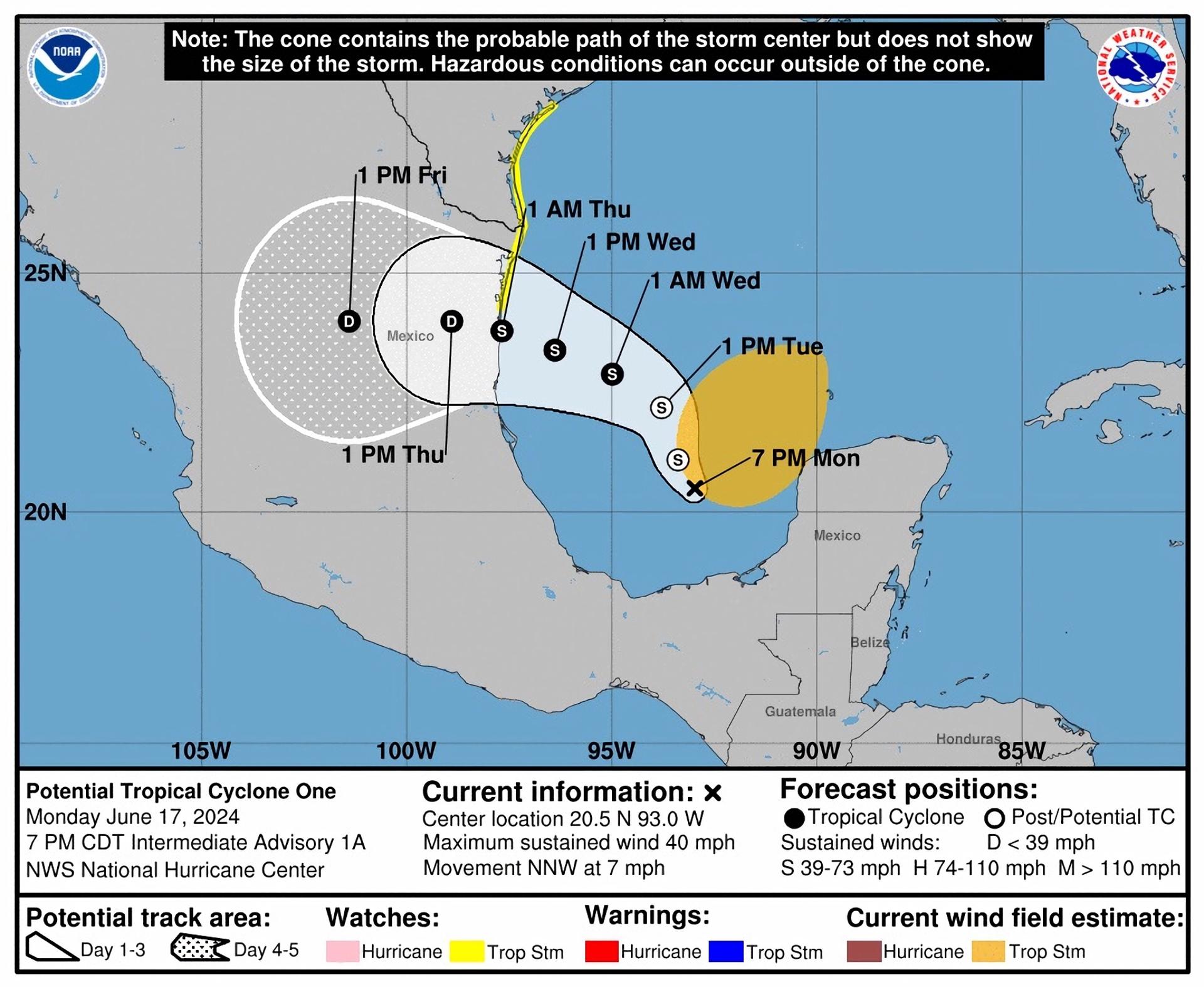 low-pressure-threatens-mexico-and-texas,-being-the-first-atlantic-tropical-storm